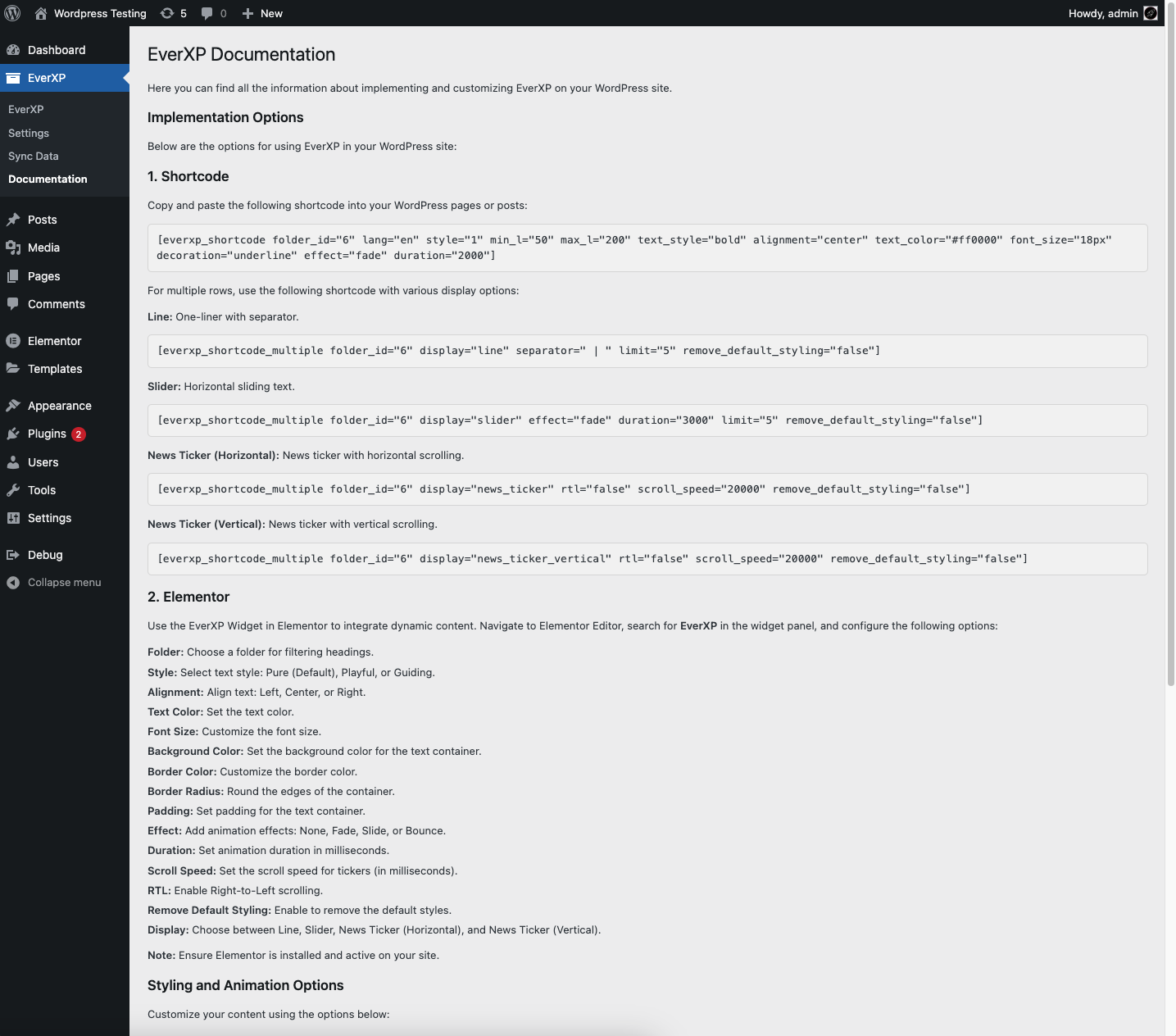 Explore Usage Options